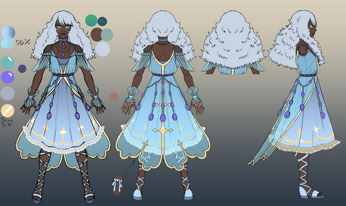 Character concept sheet for an Original Character of mine