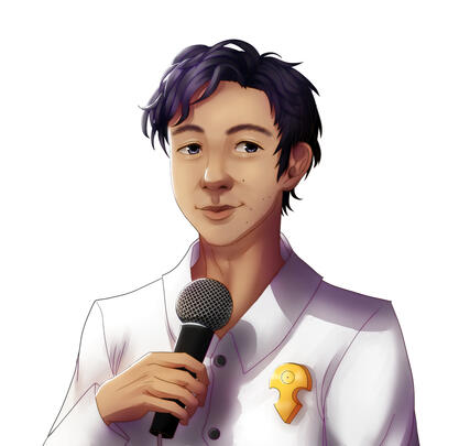 A FFXIV character I drew at an in-game art party