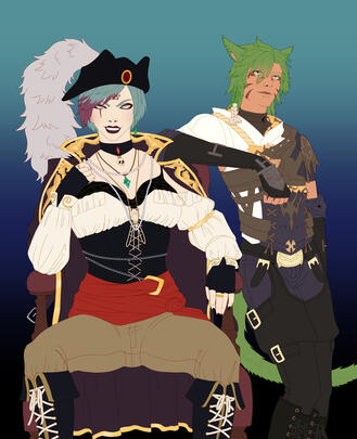 Art I did for Twitch user @thannaocto of their FFXIV characters