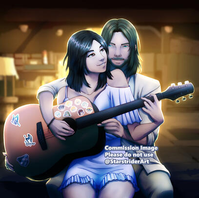 Fanart for two Final Fantasy XIII characters, for two good friends